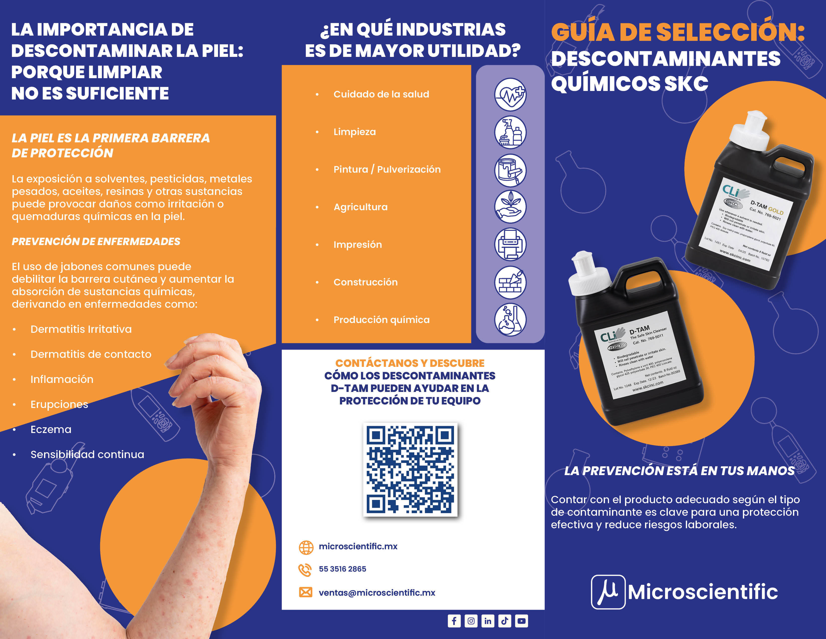 Guía de selección: descontaminantes químicos de SKC